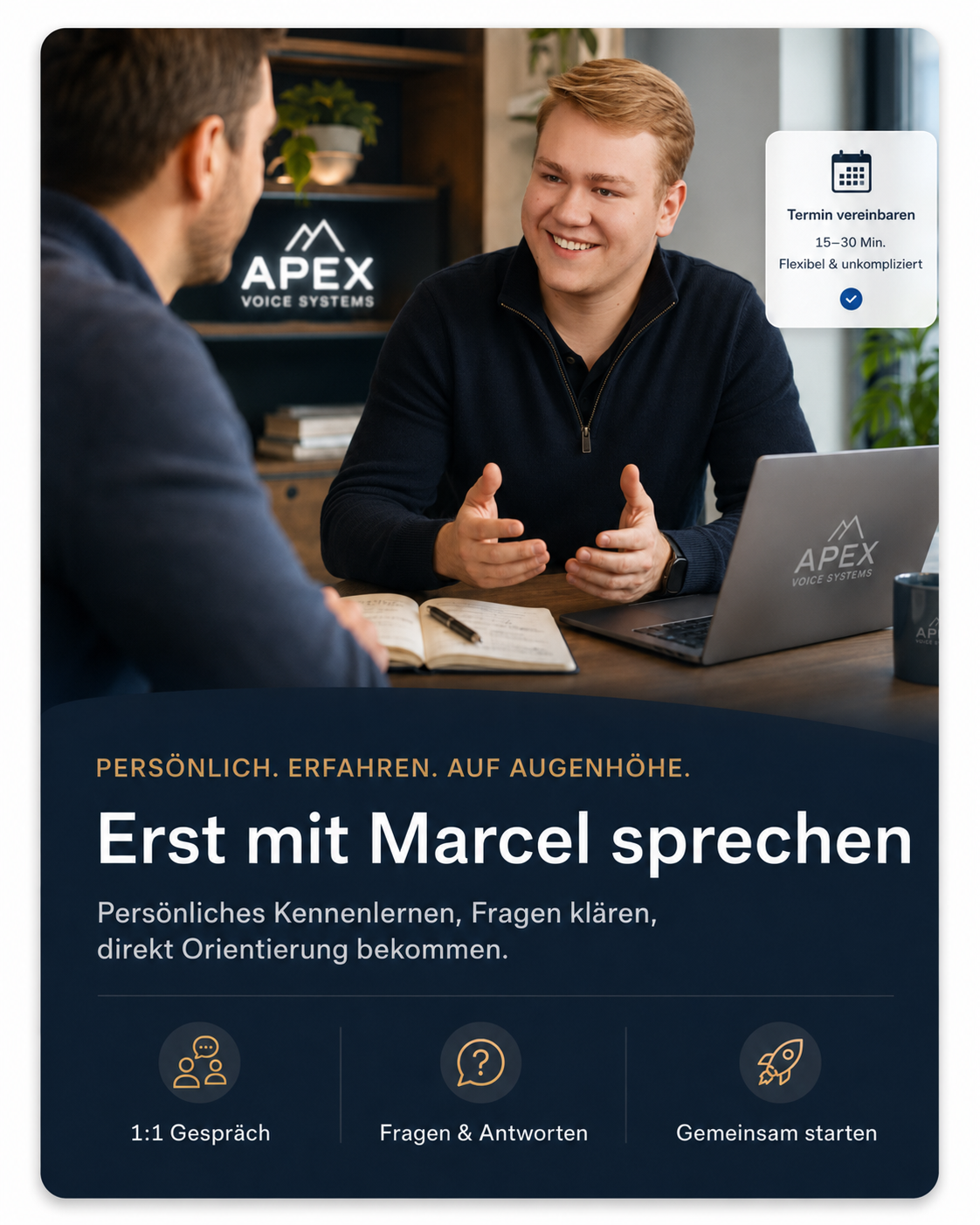 Weg 1 Meeting mit Marcel